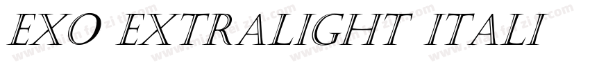 Exo Extralight Itali字体转换